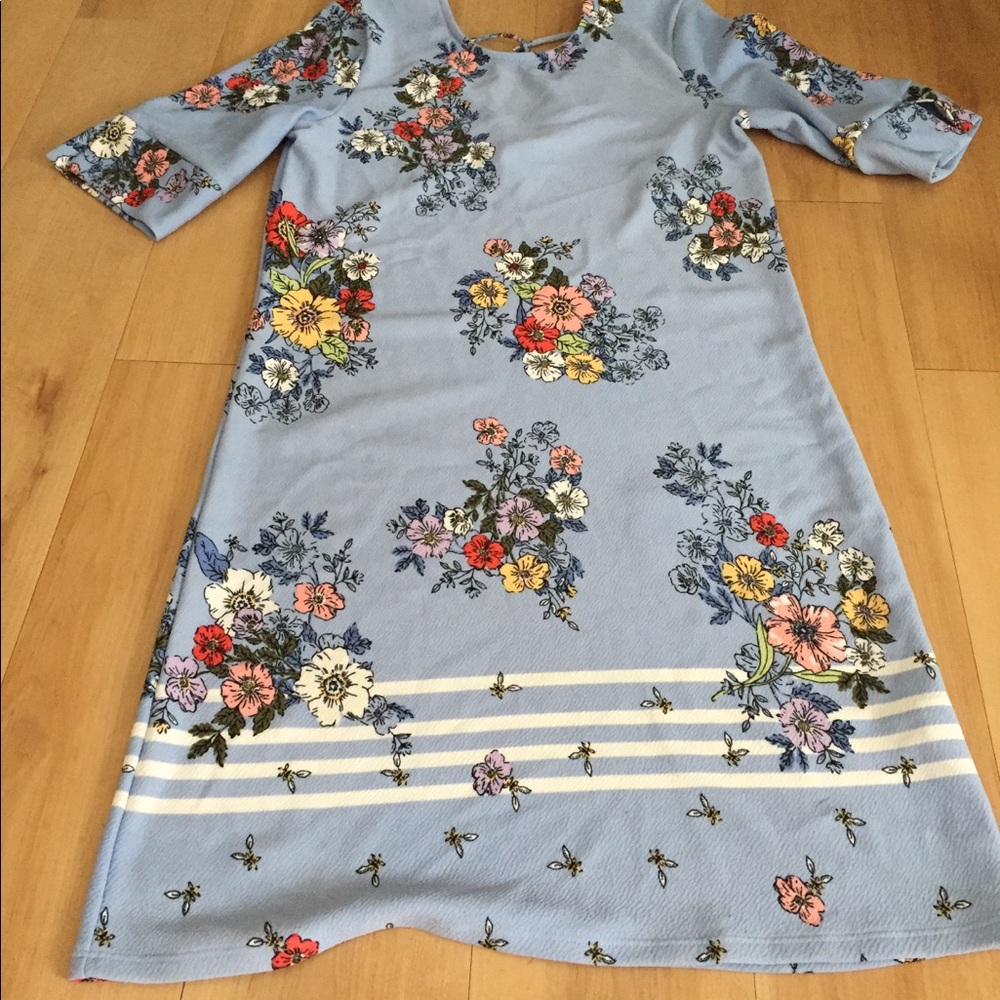 Blue floral dress